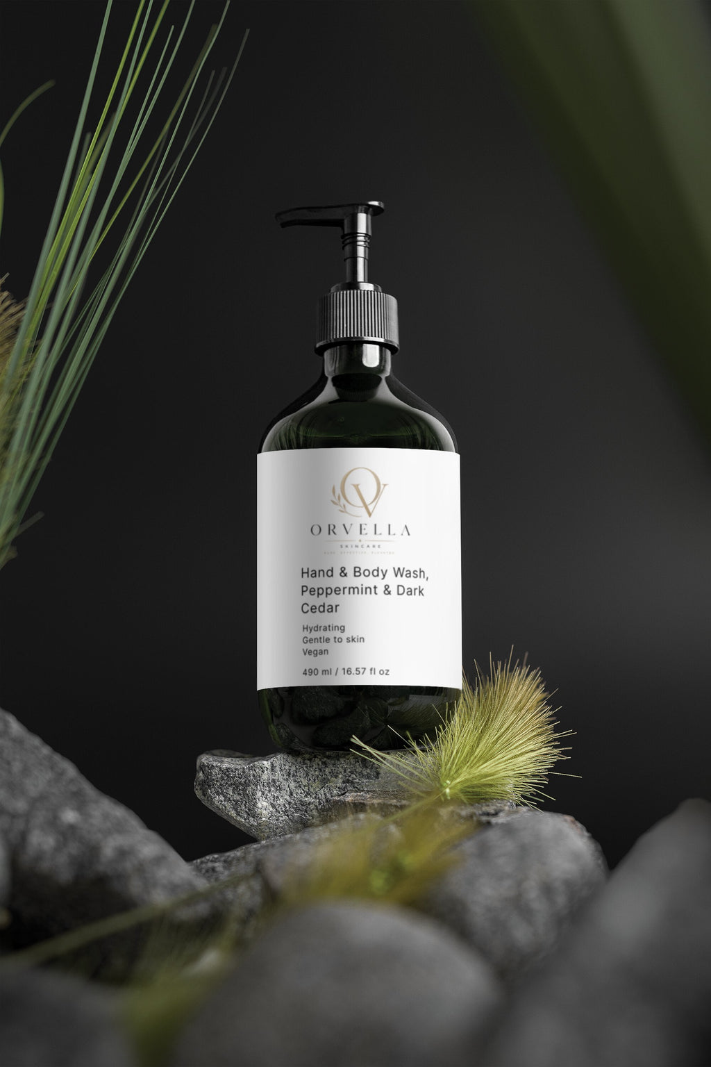 Hand & Body Wash, Peppermint & Dark Cedar